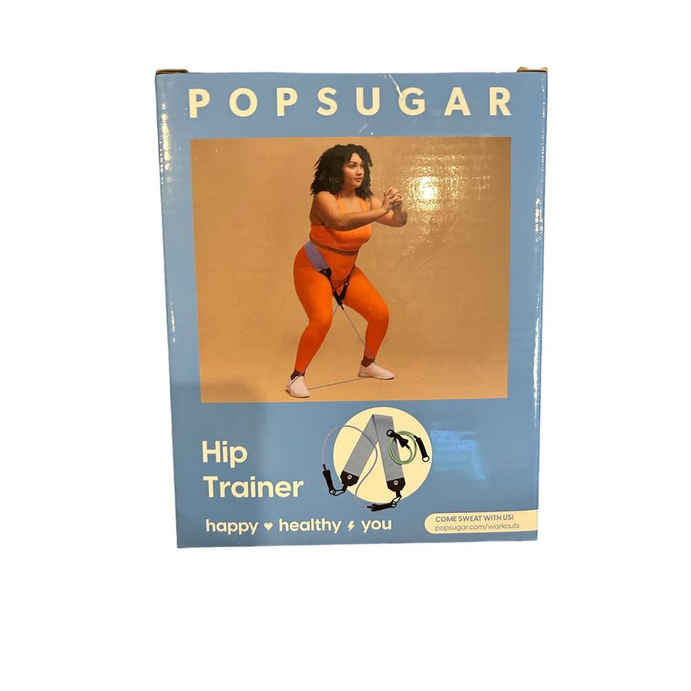 Pop Sugar Hip Trainer Resistance Tube Kit for Legs with Exercise Guide